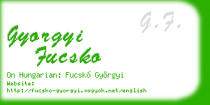 gyorgyi fucsko business card