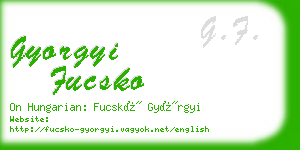 gyorgyi fucsko business card